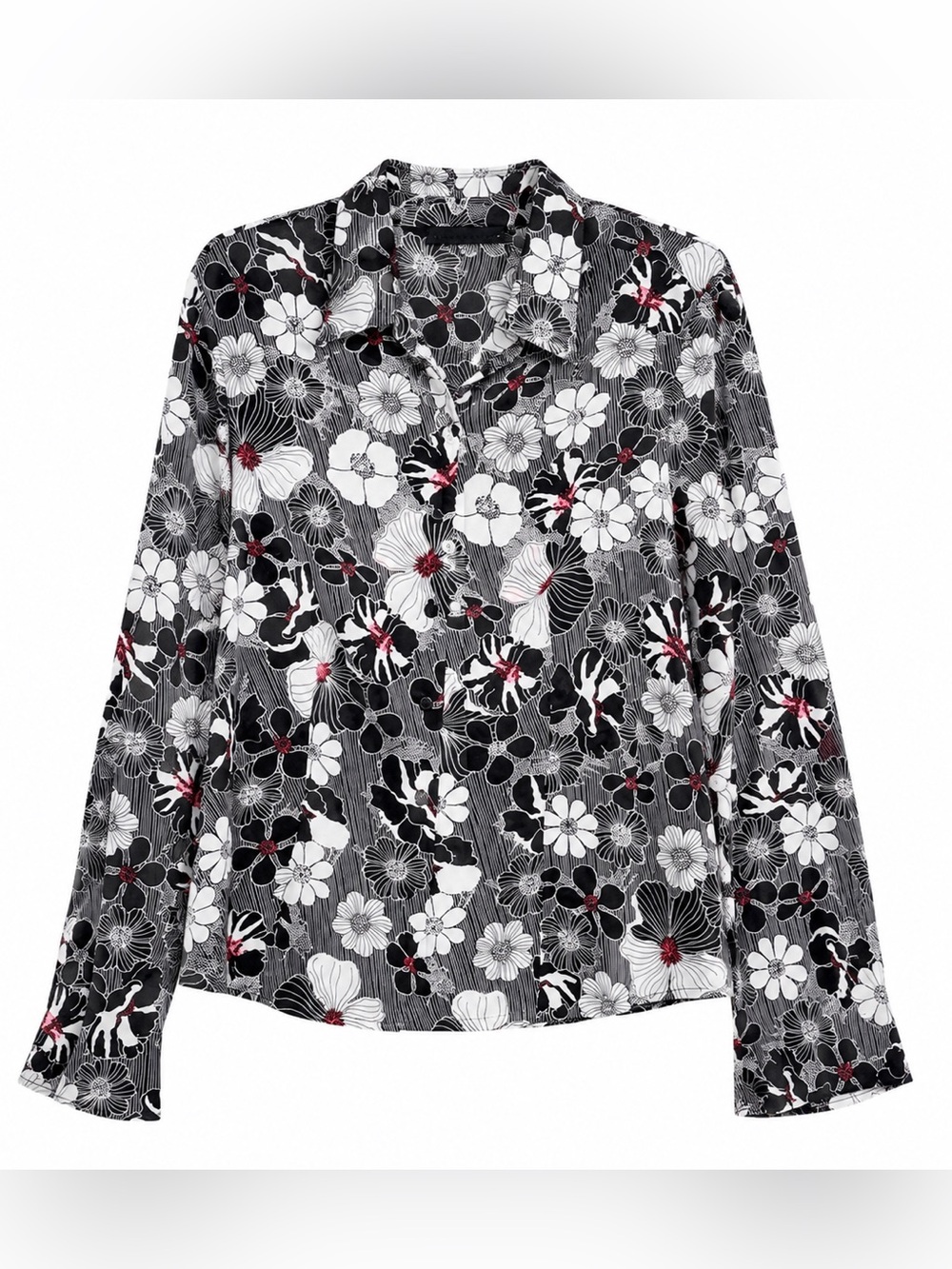Apostrophe Y2K Floral Button Front Blouse Black
White Pink Size 14